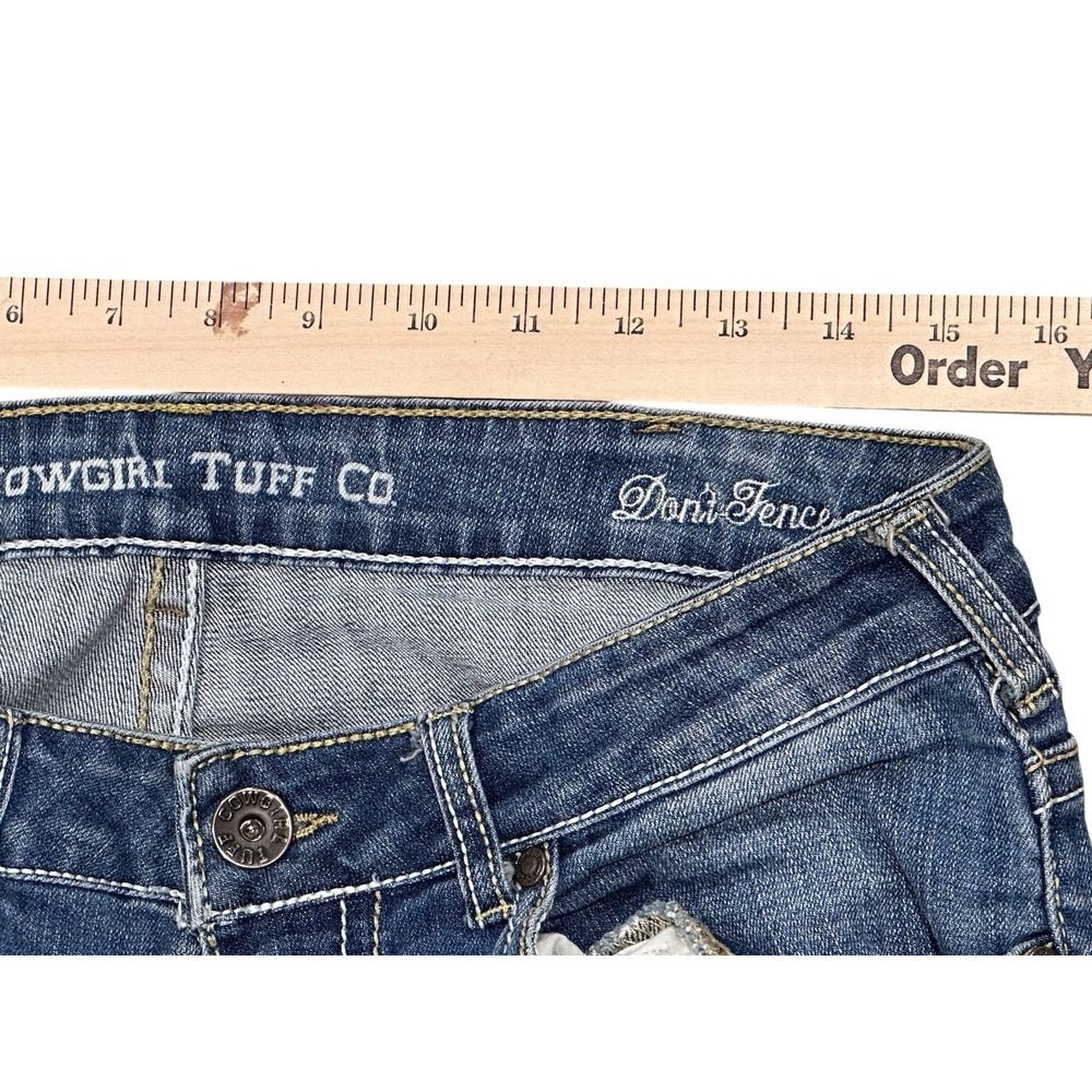 Cowgirl Tuff Co‎ Women's Denim Bootcut Distressed Blue Jeans Stretch 31x31 - Picture 7 of 11